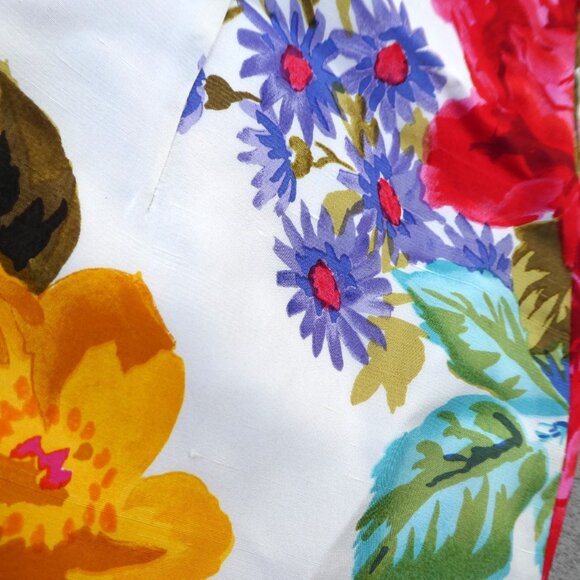 SiLK Vintage Nwt Nipon Boutique Floral Midi Dress Empire Waist Ruched Hip Zip 6 - Picture 2 of 12